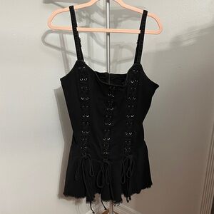 NWT CURRENT MOOD LITTLE MISS ATTITUDE MINI DRESS - BLACK